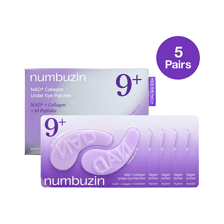 NUMBUZIN No.9 NAD+ Collagen Under Eye Patches  Источник: https://eos.kiev.ua/ua/patchi-dlya-kozhi-pod-glazami-s-kollagenom-i-peptidami-numbuzin-no-9-nad-collagen-under-eye-patches-5-sht/ &copy; eos.kiev.ua