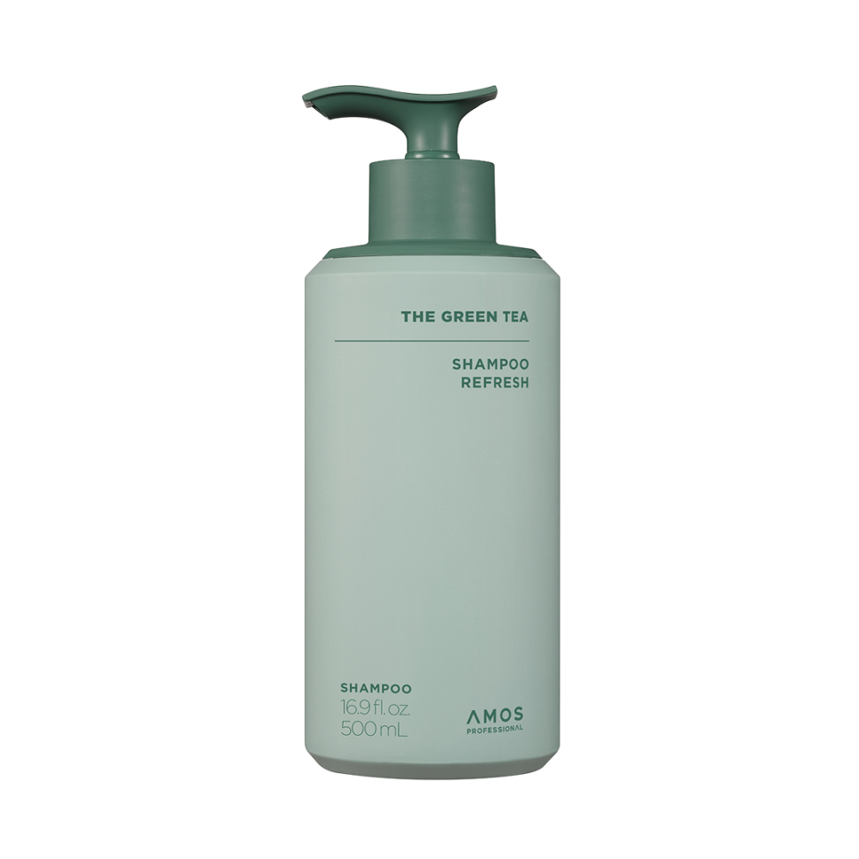 Освежающий шампунь для тонких волос AMOS Professional Green Tea Shampoo Refresh 500 мл (Цена: 1 450 грн.)