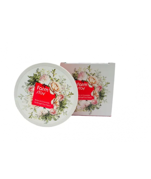 Гидрогелевые патчи с экстрактом розы и керамидами FarmStay Rose & Ceramide Eye Patch 60 шт (Цена: 299 грн.)