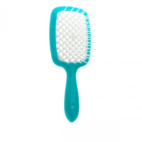 Расческа для волос бирюзово-белая Janeke 1830 Superbrush The Original Italian 1 шт