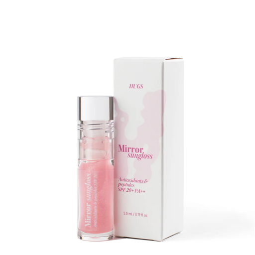 HUGS Mirror Sungloss Antioxidants & Peptides SPF 20+ PA++ сонцезахисний блиск для губ 5,5 мл