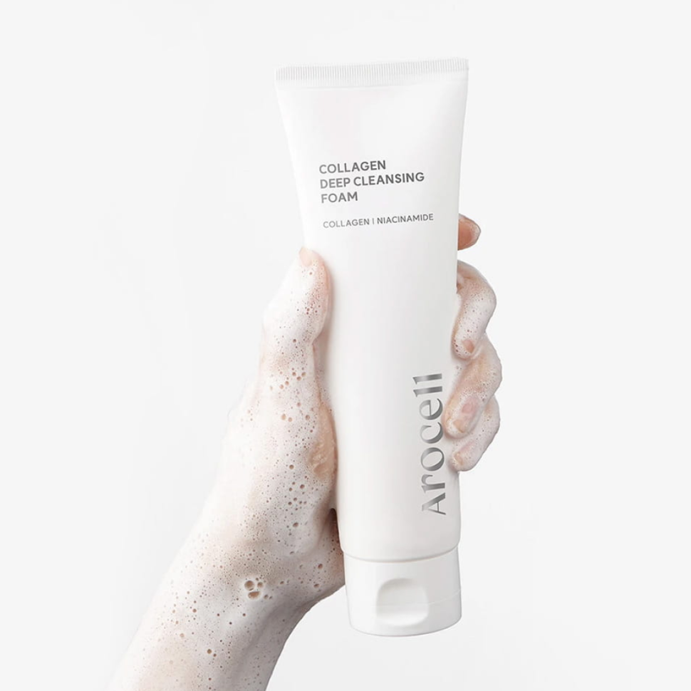 AROCELL Collagen Deep Cleansing Foam пінка для глибокого очищення шкіри з колагеном 120 мл (Ціна: 620 грн.)