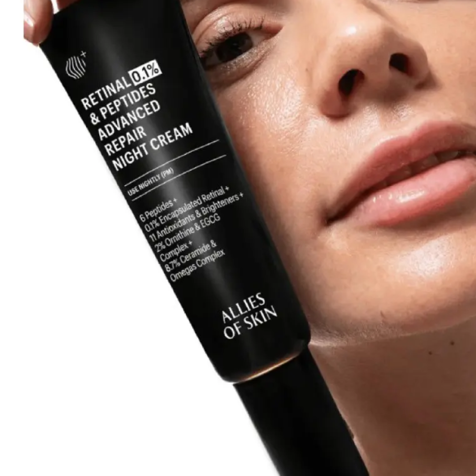 ALLIES OF SKIN нічний антивіковий крем з ретинолом Retinal 0.1% & Peptides Advanced Repair Night Cream 48 мл (Ціна: 6 690 грн.)