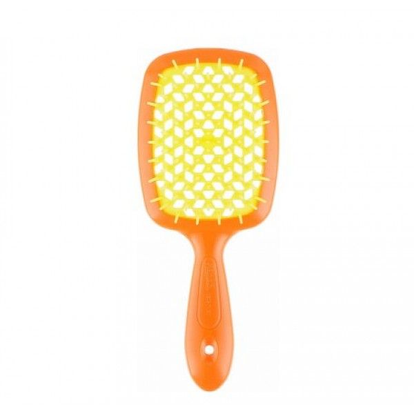 Расческа для волос оранжево-желтая Janeke 1830 Superbrush The Original Italian 1 шт 