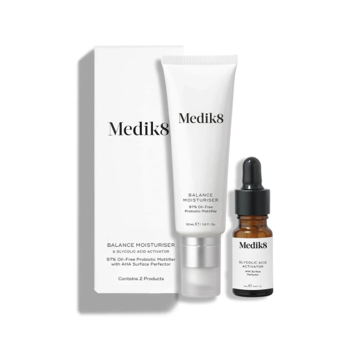 Увлажняющий безмасляный крем и сыворотка из АНА кислотами MEDIK8 Balance Moisturiser™ & Glycolic Acid Activator 