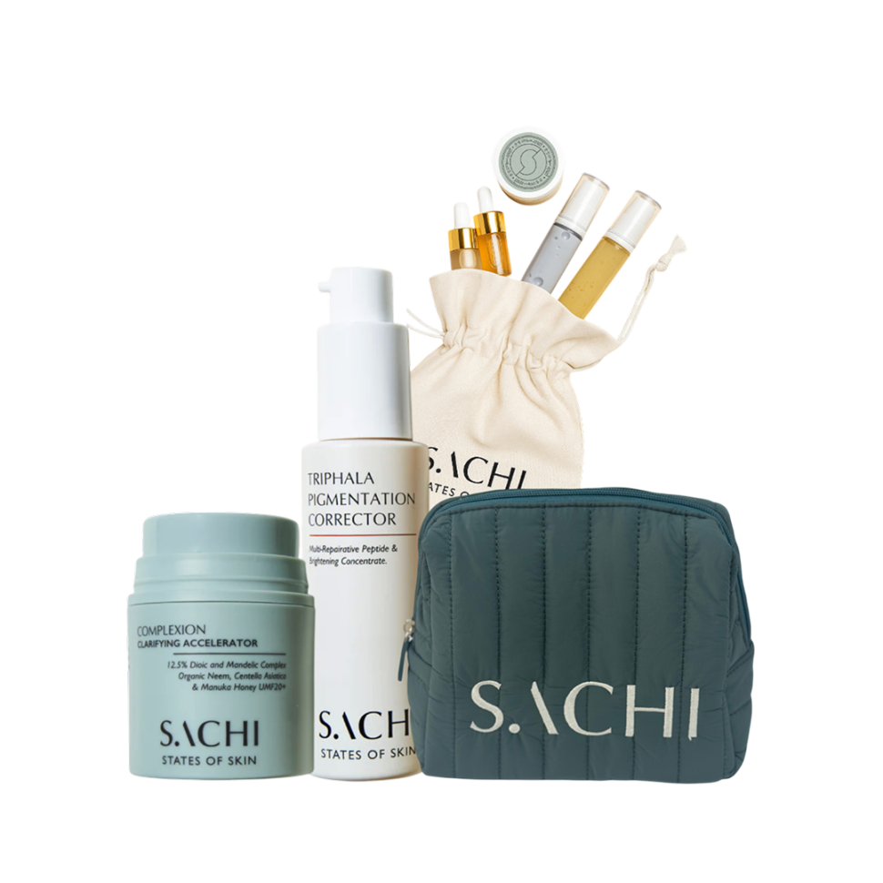 Набор для осветления пигментации и регенерации SACHI Skin с косметичкой шт (Цена: 9 160 грн.)