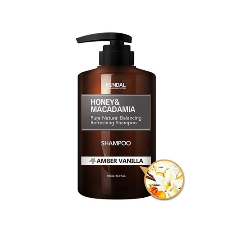 KUNDAL Honey & Macadamia Nature Shampoo Amber Vanilla шампунь для догляду за волоссям після фарбування 500 мл (Ціна: 699 грн.)