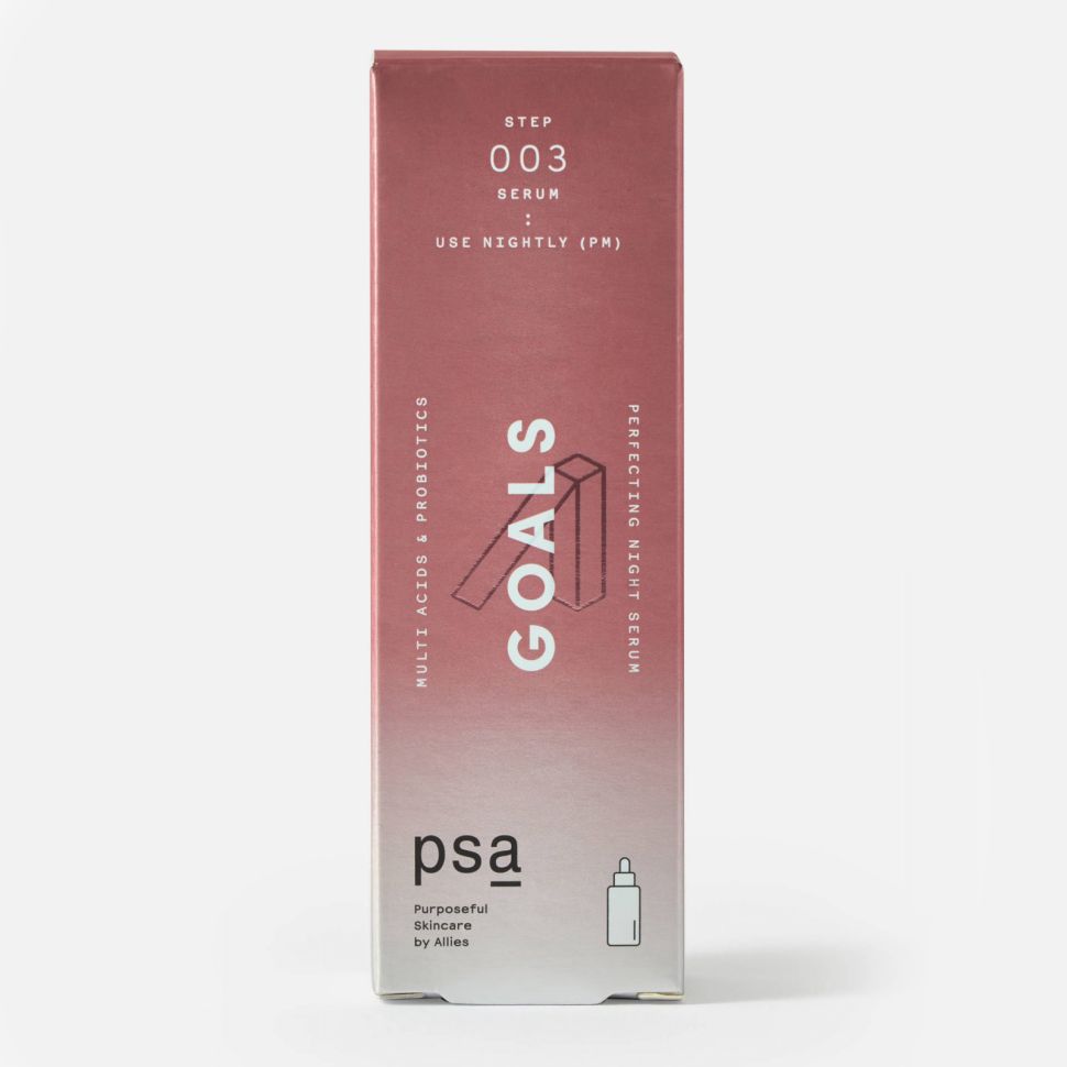 Антиоксидантная ночная сыворотка PSA Goals Multi Acids & Probiotics Perfecting Night Serum 30 мл (Цена: 2 465 грн.)