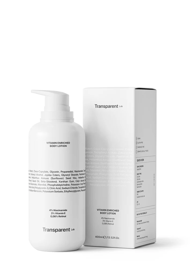 Витаминный лосьон для тела TRANSPARENT LAB Vitamin Enriched Body Lotion 400 мл (Цена: 2 586 грн.)