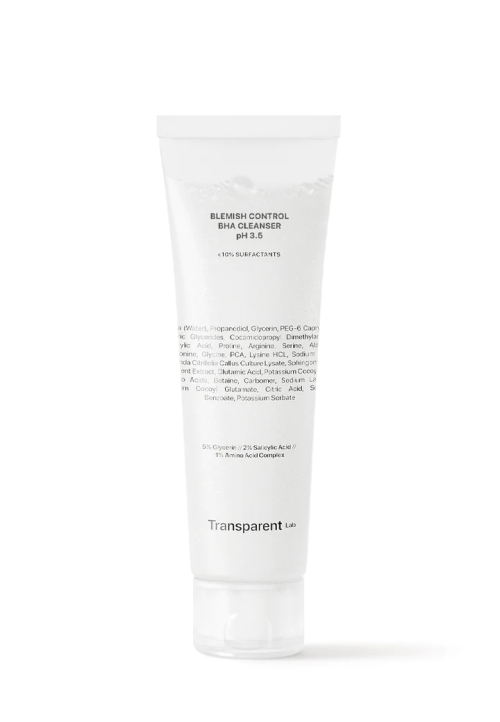 TRANSPARENT LAB Blemish Control BHA Cleanser очищуючий засіб для проблемної вікової шкіри 150 мл термін до 09.2026