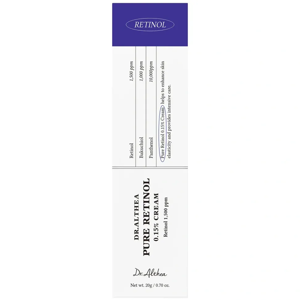 DR. ALTHEA крем с мягким ретинолом 0,15% и бакучиолом для морщин Pure Retinol 0.15% Cream 20 г (Ціна: 621 грн.)