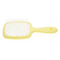 Расческа для волос мини желто-белая Janeke 1830 Superbrush Small The Original Italian 1 шт