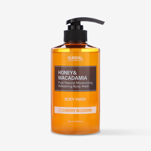 Гель для душа с ароматом цветущей вишни KUNDAL Honey &amp; Macadamia Body Wash Сherry Blossom 500 мл