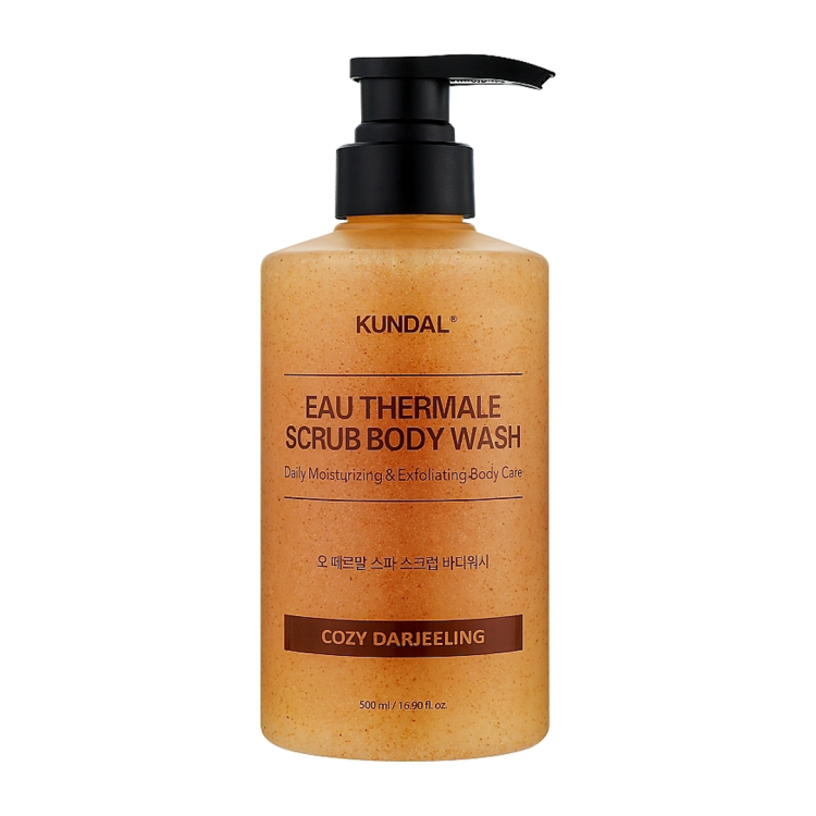 KUNDAL Eau Thermal Scrub Body Wash Leather Iris гель-скраб для душу з рисовою пудрою та церамідами "Ірис" 500 мл (Ціна: 749 грн.)