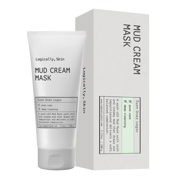 Крем-маска для глибокого очищення пор LOGICALLY, SKIN Mud Cream Mask 100 г (Цена: 690 грн.)
