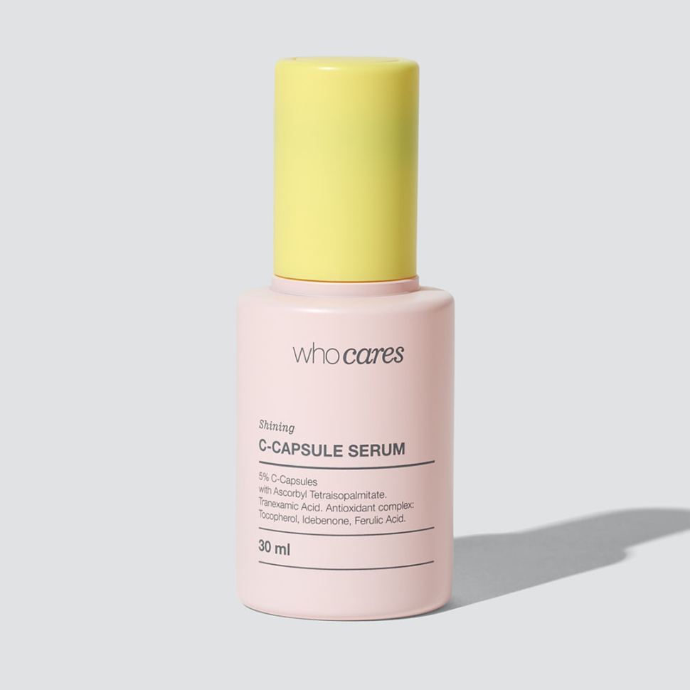 Мультивитаминная сыворотка для лица с инкапсулированным витамином C WHOCARES Shining C-Capsule Serum 30 мл (Цена: 1 190 грн.)