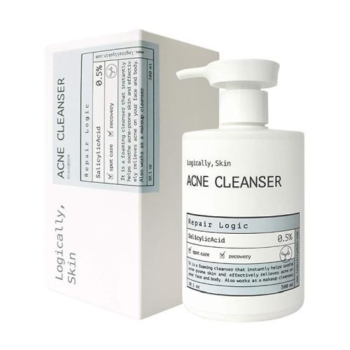 Очищающее средство для кожи лица и тела с акне LOGICALLY, SKIN ACNE Cleanser 300 мл