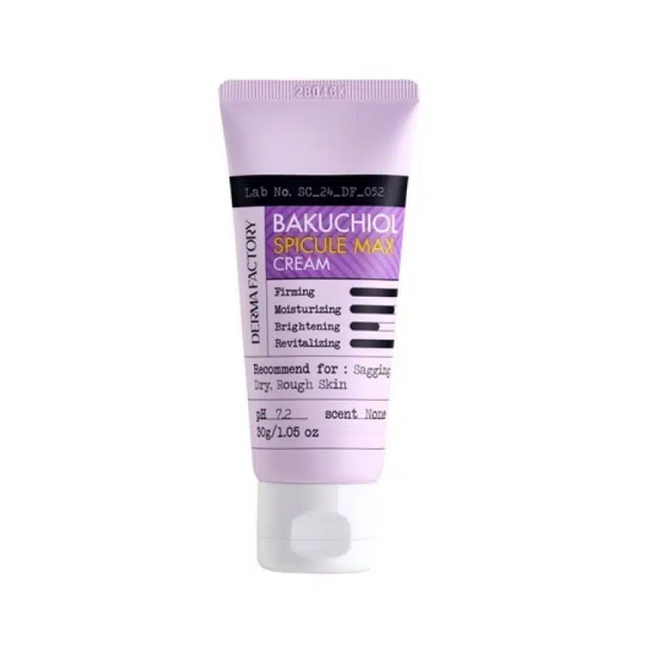 Омолаживающий крем с бакучиолом 1% и спикулами 20 000 ppm DERMA FACTORY Bakuchiol Spicule Max Cream 30 мл (Цена: 825 грн.)