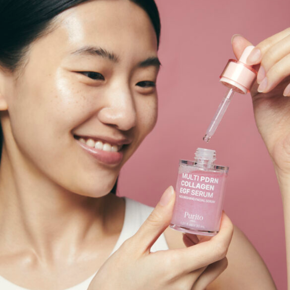 PURITO SEOUL сироватка для зволоження та пружного вигляду шкіри Multi PDRN Collagen EGF Serum 30 мл (Ціна: 1 270 грн.)