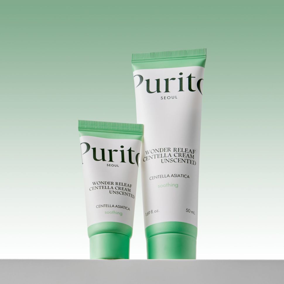 PURITO SEOUL зволожувальний крем для чутливої шкіри мініатюра Wonder Releaf Centella Cream Unscented 15 мл (Ціна: 249 грн.)