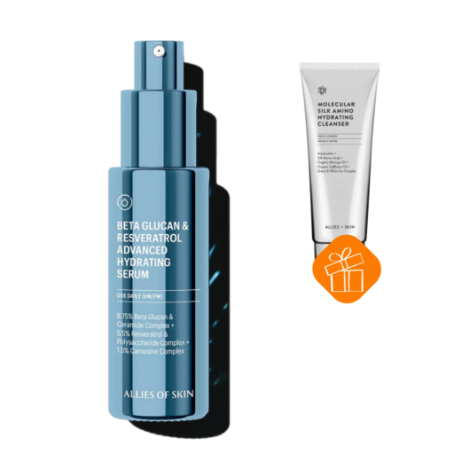 ALLIES OF SKIN сироватка зволожуюча з бета-глюканом Beta Glucan & Resveratrol Advanced Hydrating Serum 30 мл 