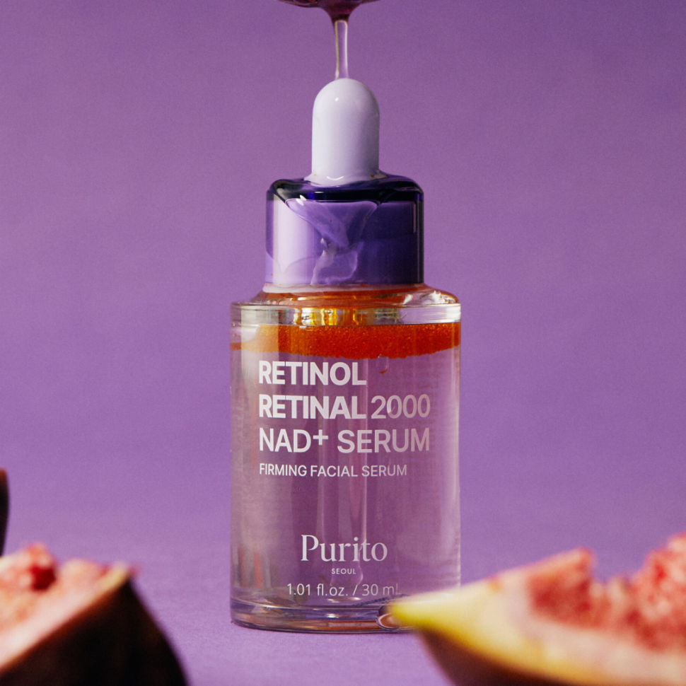Вечерняя ретиноидная сыворотка для ровной текстуры кожи PURITO SEOUL Retinol Retinal 2000 NAD+ Serum 30 мл (Цена: 1 270 грн.)