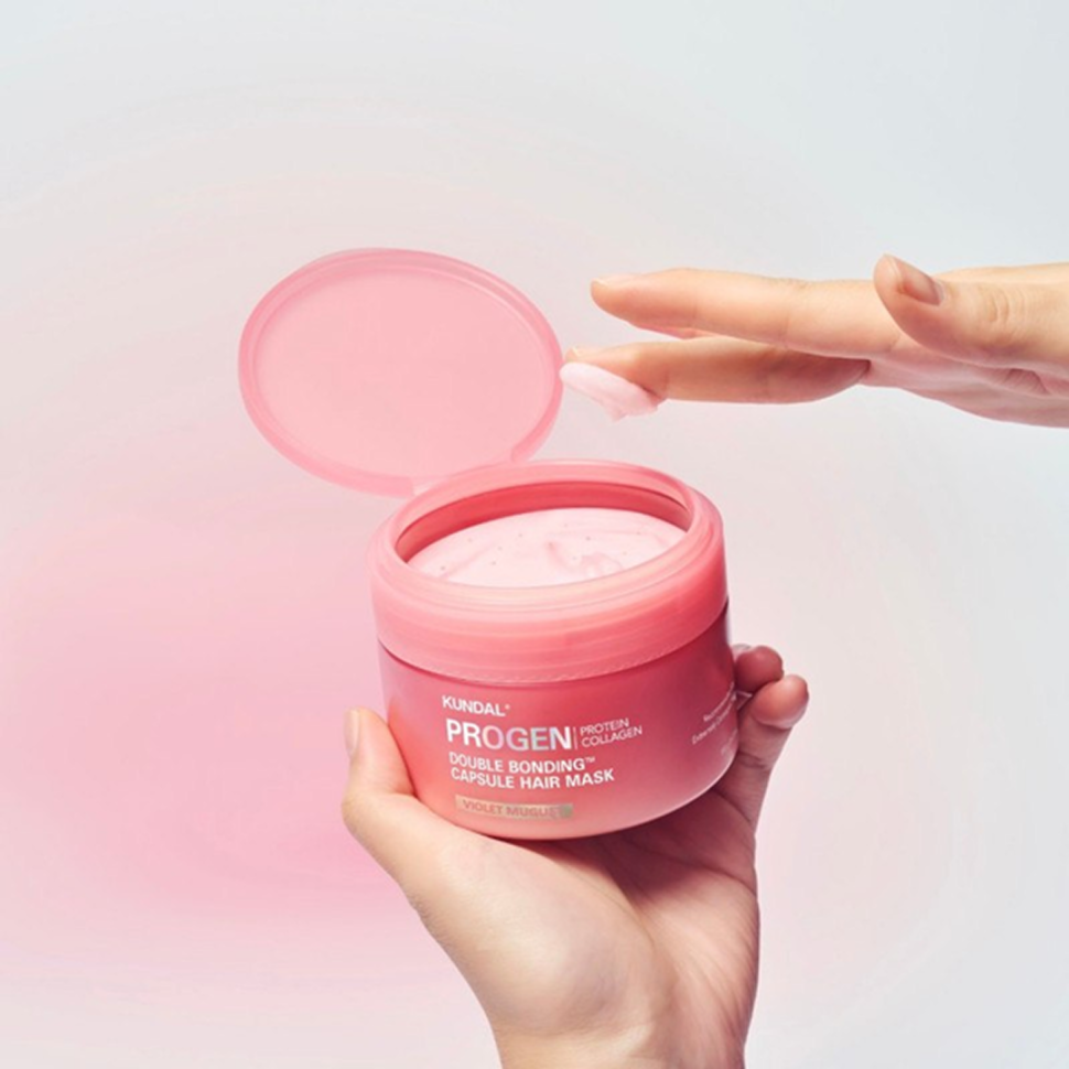 Капсульная маска для сухих и поврежденных волос KUNDAL Progen Double Bonding Capsule Hair Mask Violet Muguet 180 г (Цена: 780 грн.)