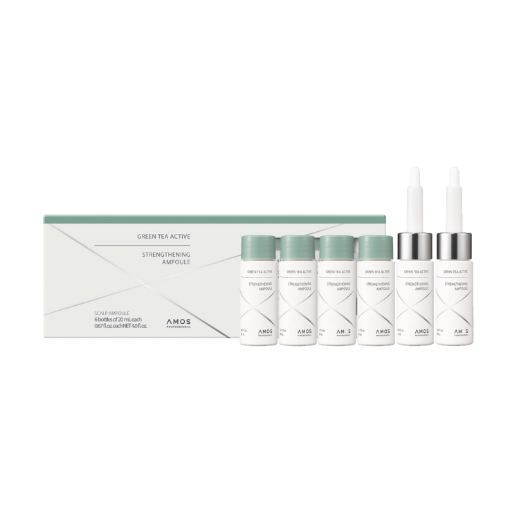 AMOS Professional ампули від випадіння волосся Green Tea Active Strengthening Ampoule 6 х 20 мл (Ціна: 2 195 грн.)
