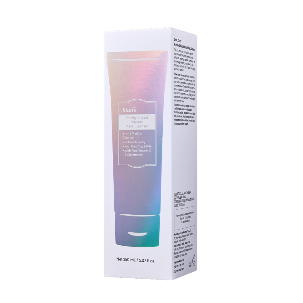 DEAR, KLAIRS очищуюча маска з вітаміном С Freshly Juiced Vitamin Mask Cleanser 150 мл (Ціна: 710 грн.)