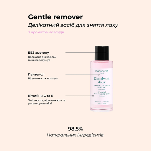 Средство для снятия лака MANUCURIST Dissolvant Doux 50 мл