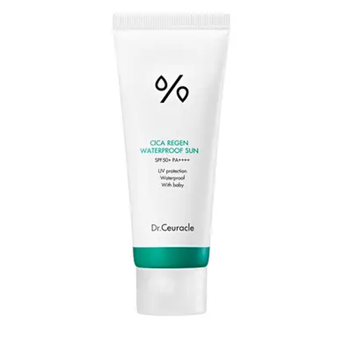 Водостойкий солнцезащитный крем с центеллой DR.CEURACLE Cica Regen Waterproof Sun SPF50+ PA++++ 100 мл