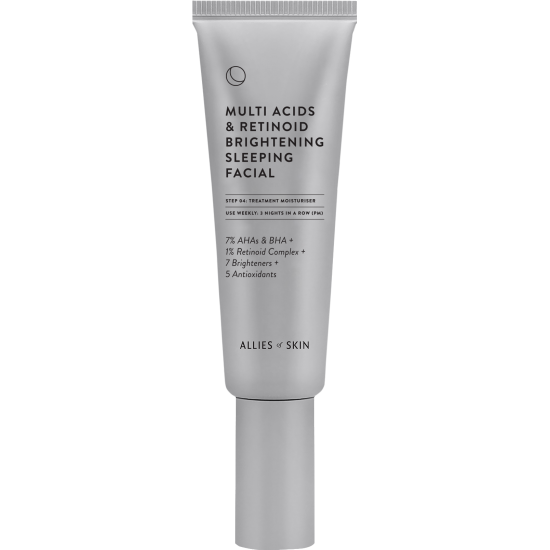 Ночной пилинг мультикислотный с ретинолом ALLIES OF SKIN Multi Acids And Retinoid Brightening Sleeping Facial 50 мл (Цена: 5 305 грн.)