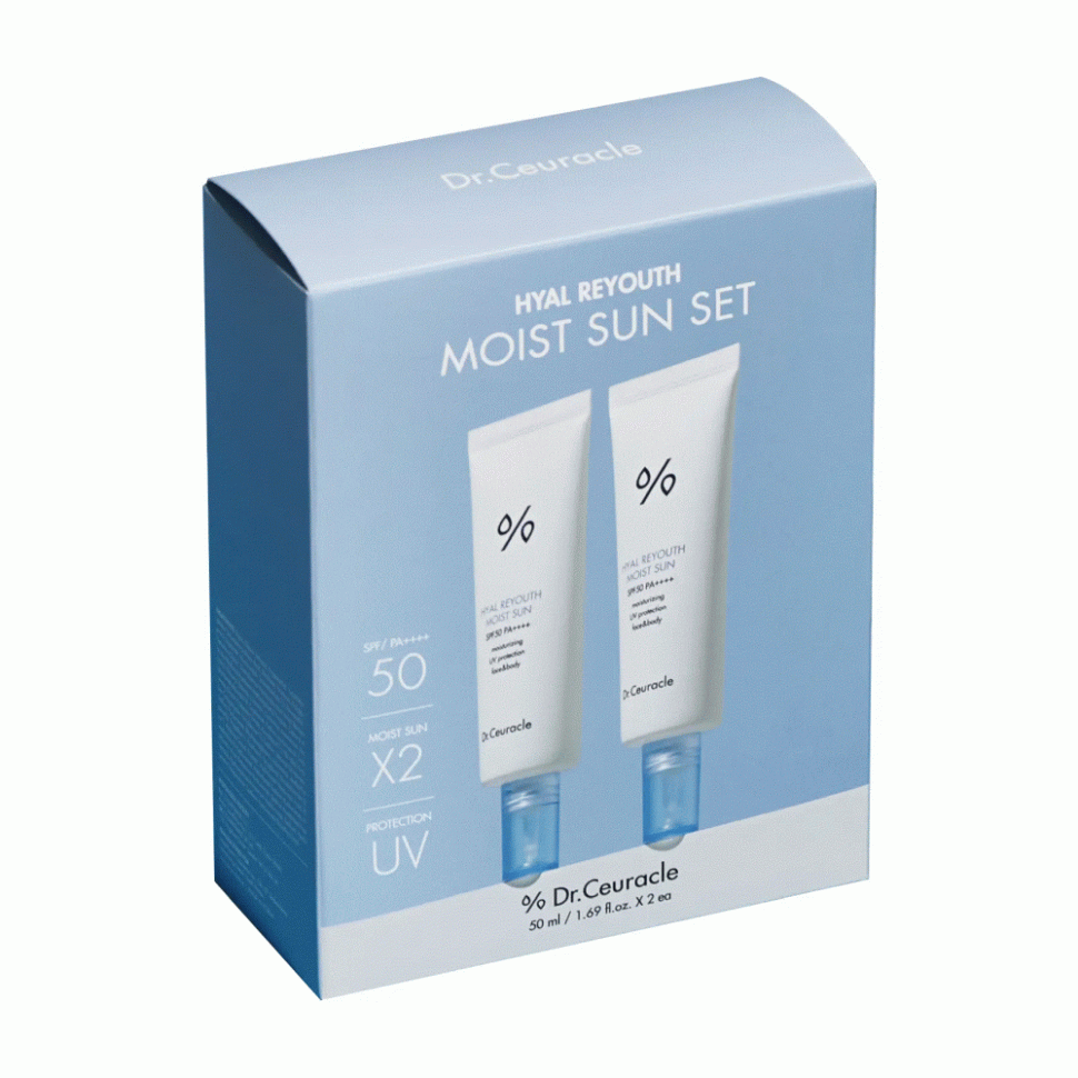 Набор DR.CEURACLE солнцезащитных кремов Hyal Reyouth Moist Sun Duo Set уп (Цена: 1 290 грн.)