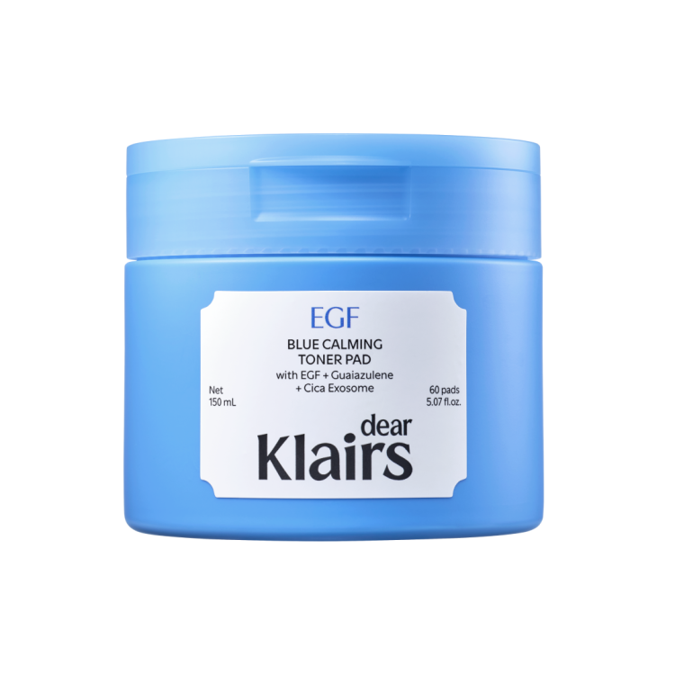 DEAR, KLAIRS заспокійливі тонізуючі пади EGF Blue Calming Toner Pad 60 шт (Ціна: 1 075 грн.)