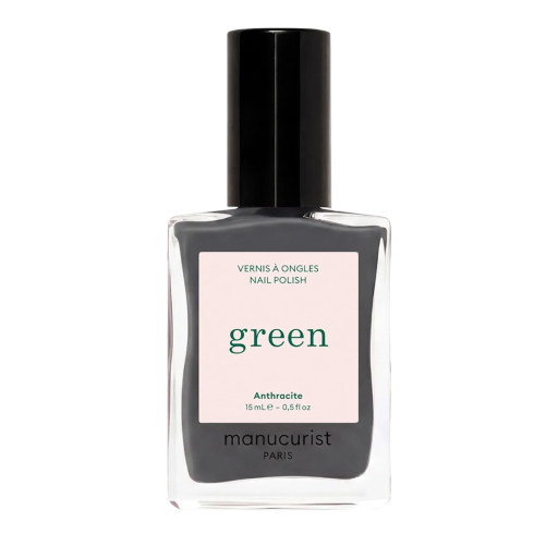 Лак для ногтей с глубоким графитово-серым оттенком MANUCURIST Green™ Anthracite 15 мл