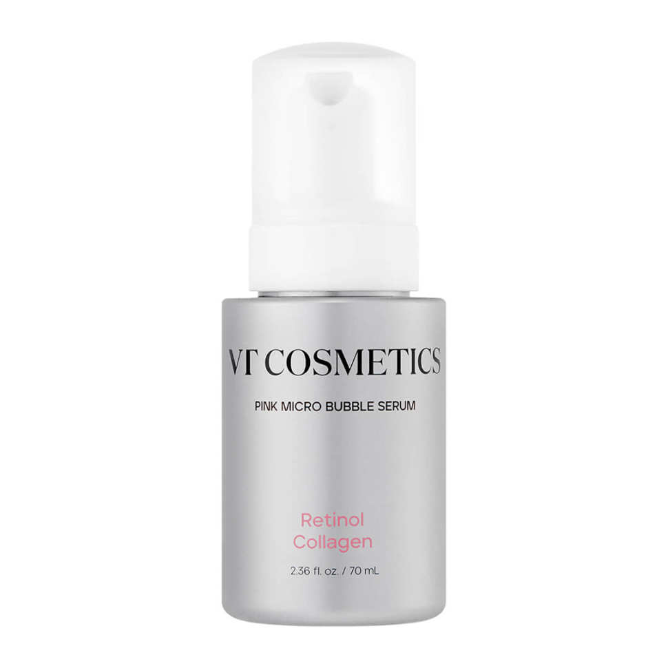 Пузырьковая сыворотка с ретинолом VT COSMETICS Retinol Collagen Pink Micro Bubble Serum 70 мл (Цена: 1 065 грн.)