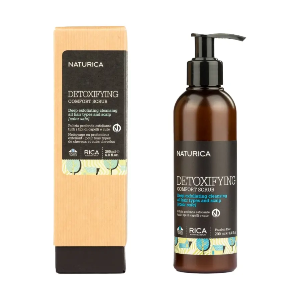 Детоксицирующий скраб для кожи головы RICA Detoxifying Comfort Scrub 200 мл (Цена: 1 539 грн.)