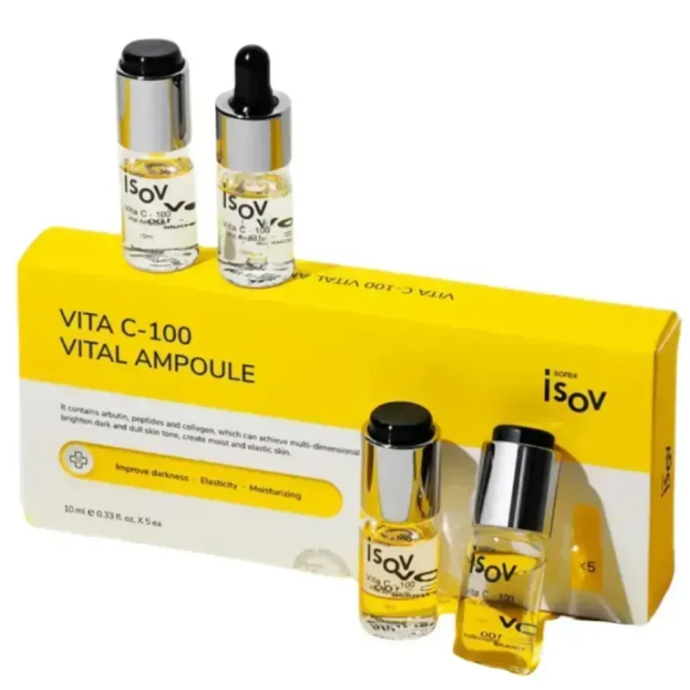 Осветляющая сыроватка с витамином С ISOV SOREX VITA C- 100 Ampoule 10мл*5шт (Цена: 3 400 грн.)