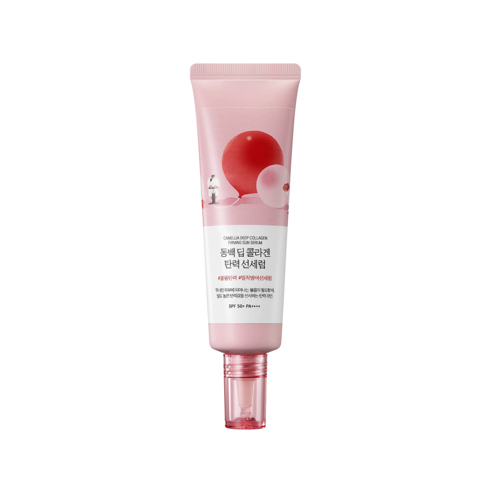 Солнцезащитная сыворотка с коллагеном ROUND LAB Camellia Deep Collagen Firming Sun Serum SPF 50+ PA++++ 50 мл (Цена: 990 грн.)