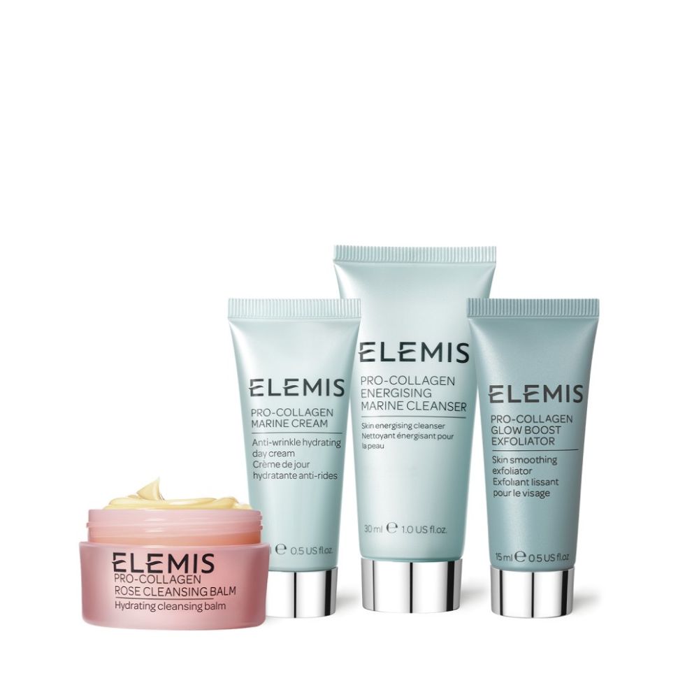Коллекция бестселлеров в дизайнерской тревел косметичке для нее ELEMIS Kit: Shrimps Travel Icons Collection уп (Цена: 2 963 грн.)