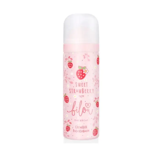 Пенка мини для душа с ароматом нежной клубники BILOU Sweet Strawberry 50 мл