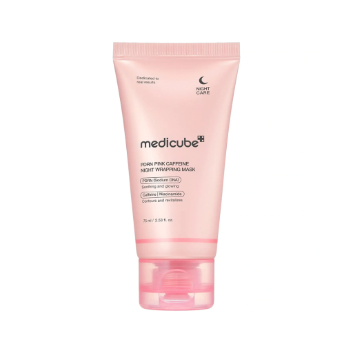 Ночная маска-пленка с полинуклеотидами и кофеином MEDICUBE PDRN Pink Caffeine Night Wrapping Mask 75 мл