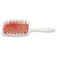 Гребінець для волосся білий з помаранчевим Janeke 1830 Superbrush The Original Italian 1 шт