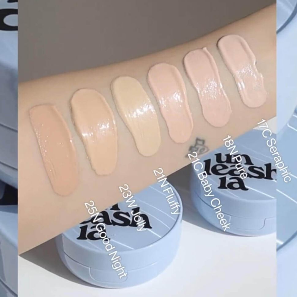 Матовый тональный кушон 18 N (Pure) UNLEASHIA Babe Skin Baby Blue Cushion SPF40/PA++  (Цена: 872 грн.)