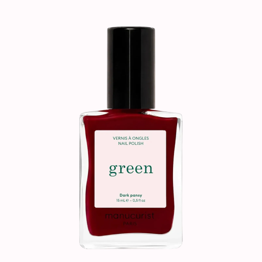 MANUCURIST лак для нігтів з бордовим відтінком Green™ Dark Pansy 15 мл