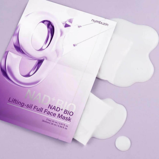 Набор лифтинг-масок для контура лица NUMBUZIN No.9 NAD Bio Lifting Full Cover Facial Mask + Fabric Lifting Band 4 шт