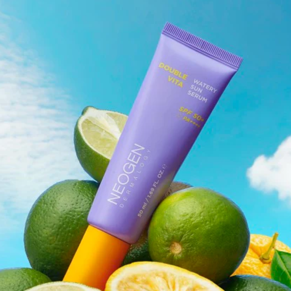 NEOGEN освітлююча сонцезахисна сироватка Double Vita Watery Sun Serum SPF 50+/PA++++ 50 мл  (Ціна: 1 092 грн.)