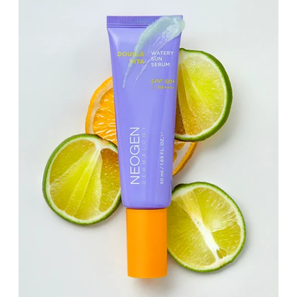 NEOGEN освітлююча сонцезахисна сироватка Double Vita Watery Sun Serum SPF 50+/PA++++ 50 мл  (Ціна: 1 092 грн.)