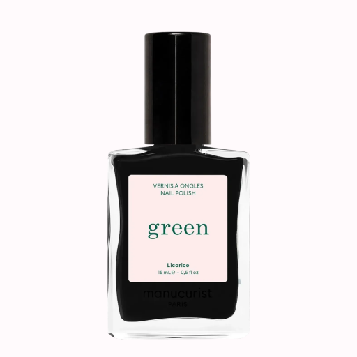 MANUCURIST лак для нігтів з насиченим чорним відтінком Green™ Licorice 15 мл