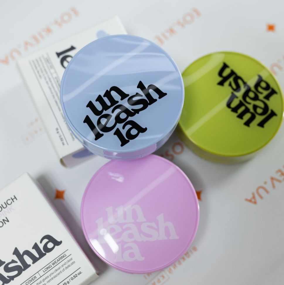 Матовый тональный кушон 23 W (Jolly) UNLEASHIA Babe Skin Baby Blue Cushion SPF40/PA++ (Цена: 810 грн.)